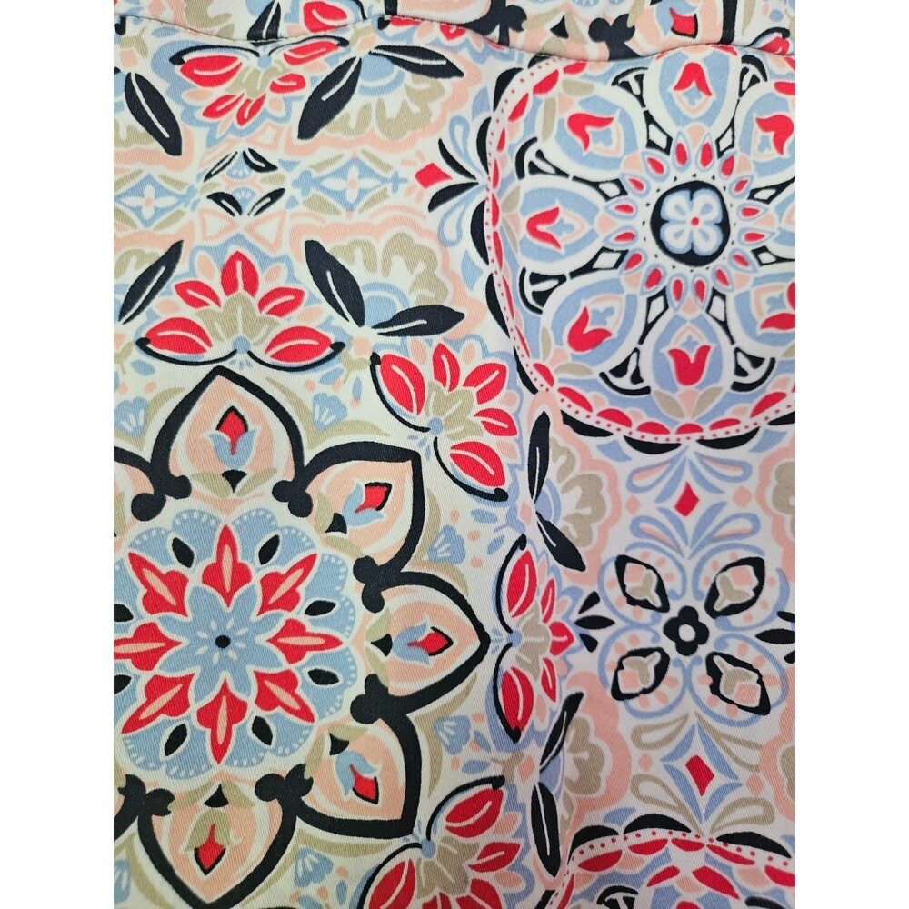 Croft & Barrow Effortless Stretch Floral Skort  16P  Navy Coral‎ Built In Shorts - Picture 4 of 8